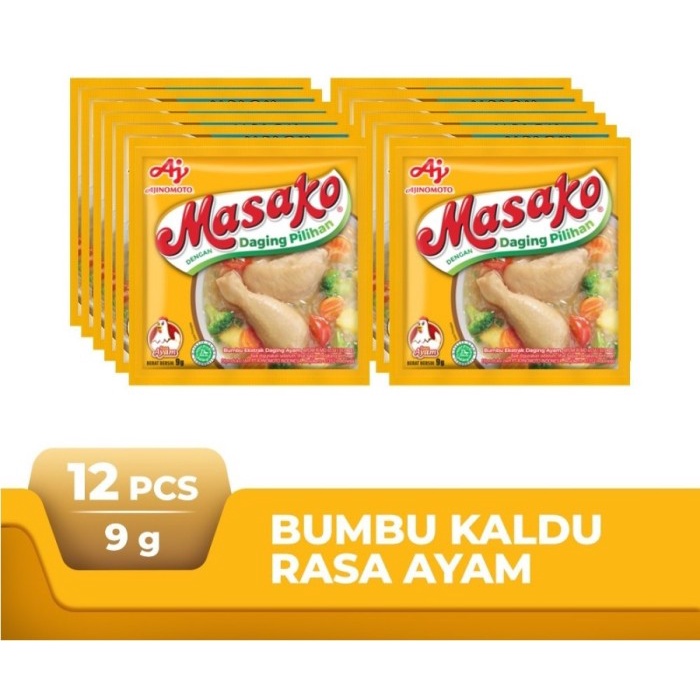 

(Renceng) Masako Sachet Rasa Ayam Kaldu Penyedap 9 Gr