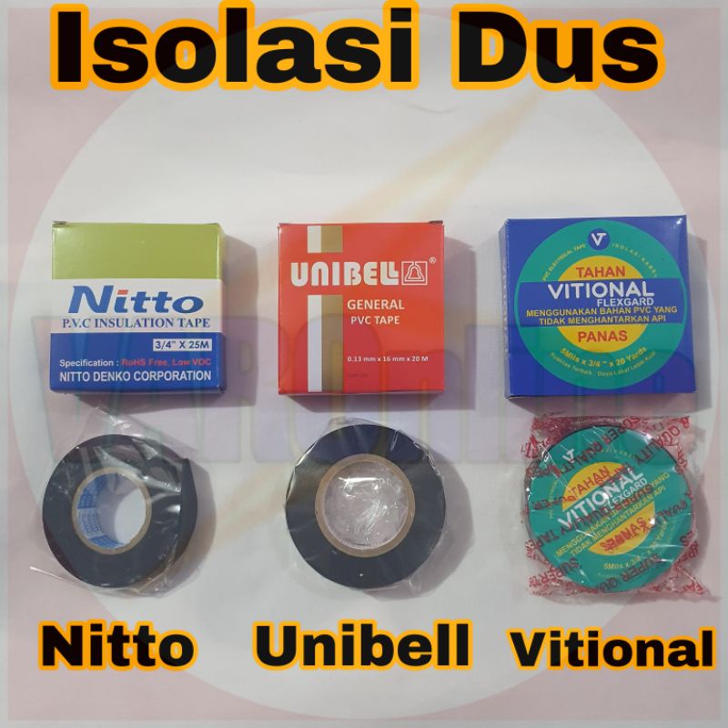 

Isolasi Nitto/Unibell/Vitional Dus Hitam