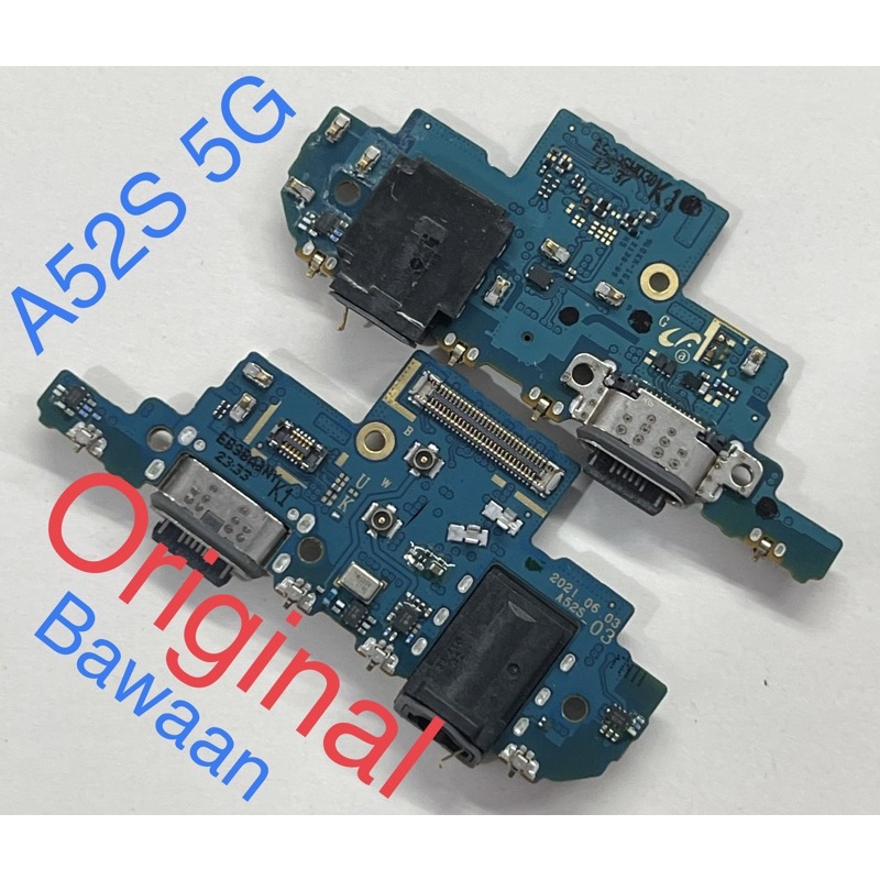 papan cas Ui board konektor charger+mic+hansfree samsung galaxy A52S 5G/A528B original copotan