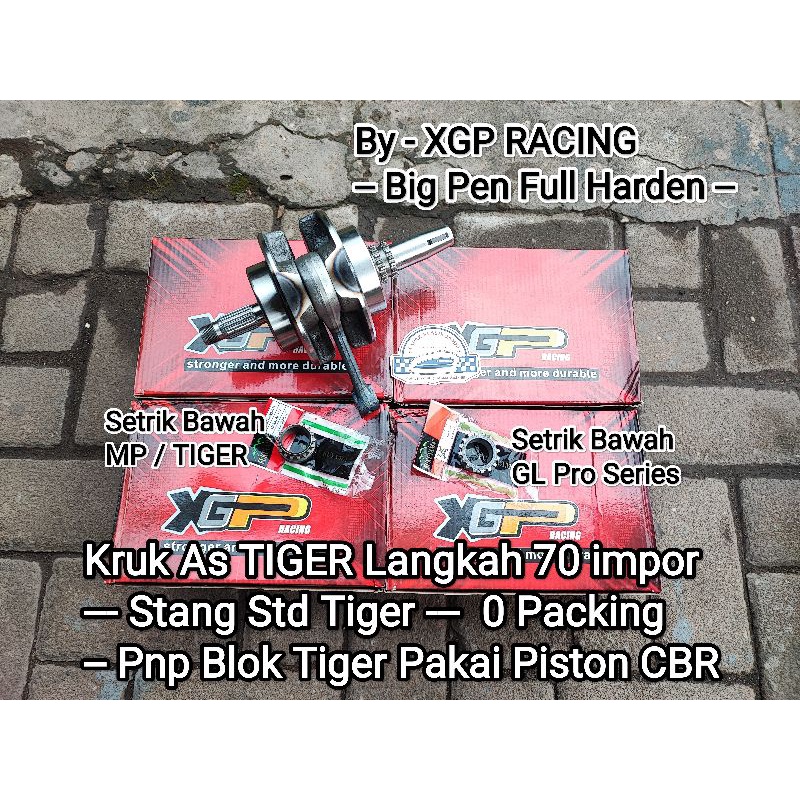 Kruk As As Kruk TIGER MEGAPRO Langkah 70 mm  Import XGP RACING Stang Standar TIGER MEGAPRO