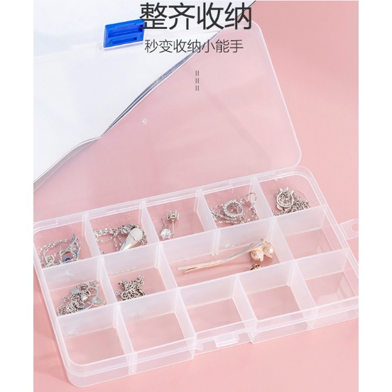 ❤ IJN ❤ Kotak Penyimpanan Manik Manik Box Sekat Plastik Tempat Penyimpanan Partisi