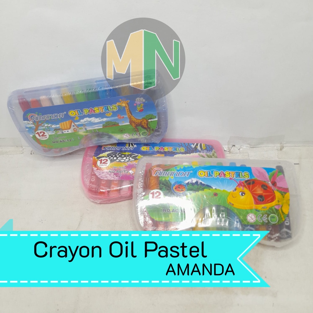 

Crayon Oil Pastel Amanda Set 12 Warna