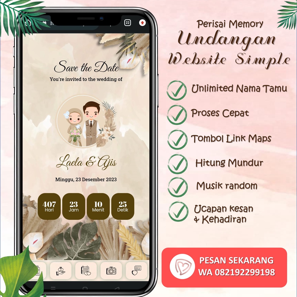 Undangan Digital Web Website Simple Undangan Pernikahan Online