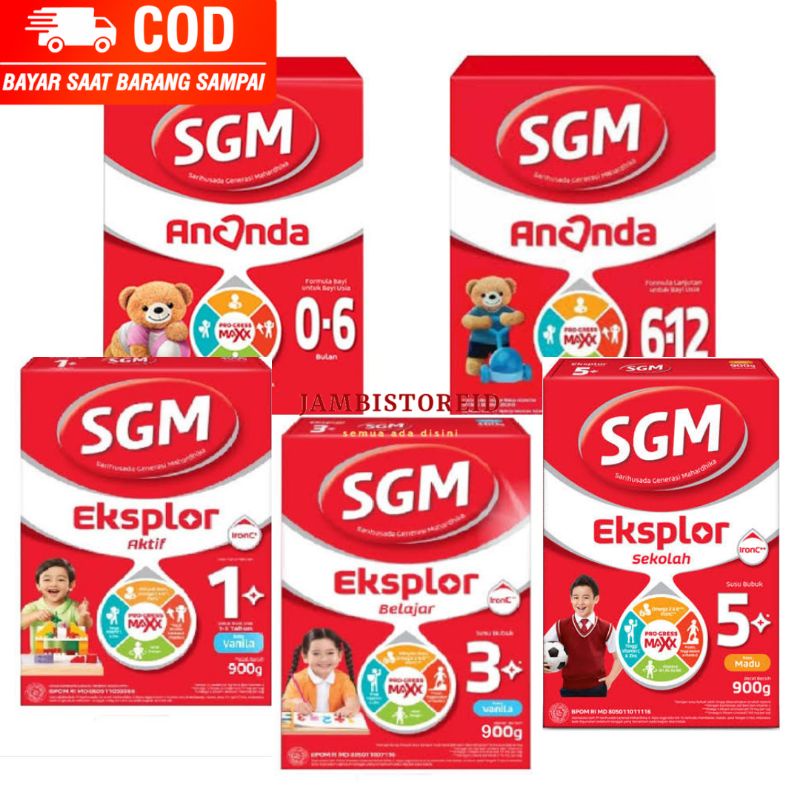 (JAMBISTOREID) Susu Formula SGM All Varian Ananda 0-6 Bulan 6-12 Bulan Balita Eksplor Soya 1 3 5 Tah