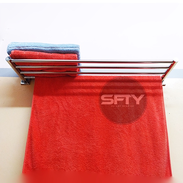 Gantungan Jemuran Handuk Baju FULL Stainless Minimalis Rak Kamar Mandi Hotel Tempat Handuk