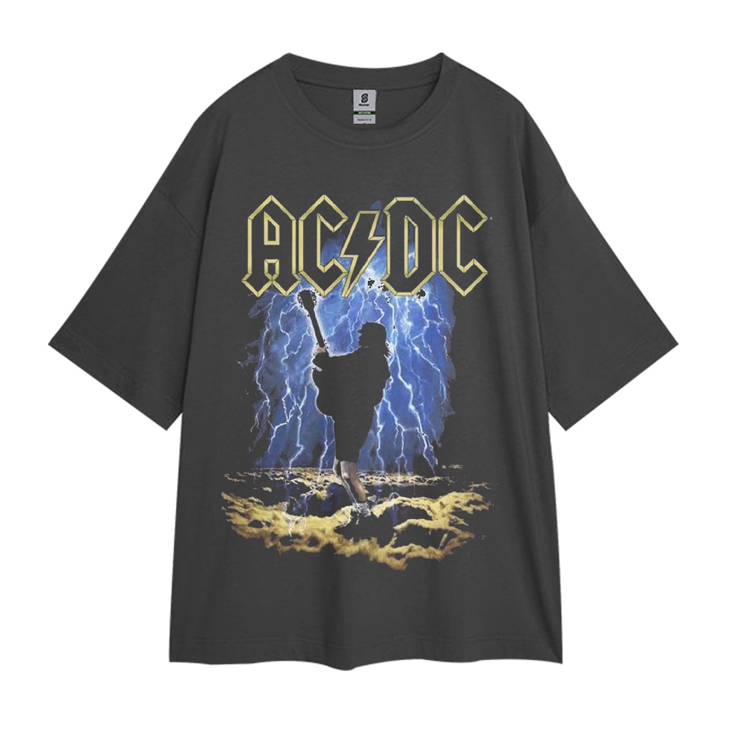 KAOS BAND ACDC VINTAGE STYLE OVERSZED T-SHIRT AC/DC