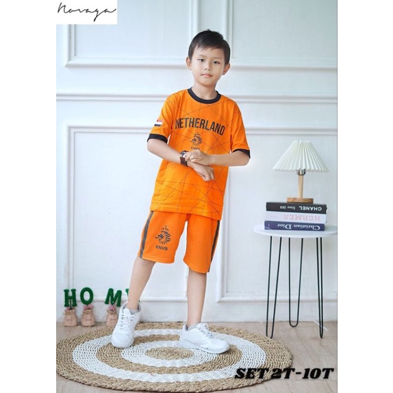 setelan novaga world cup series size 2-10 T / setelan kaos celana fifa world cup / setelan novaga piala dunia