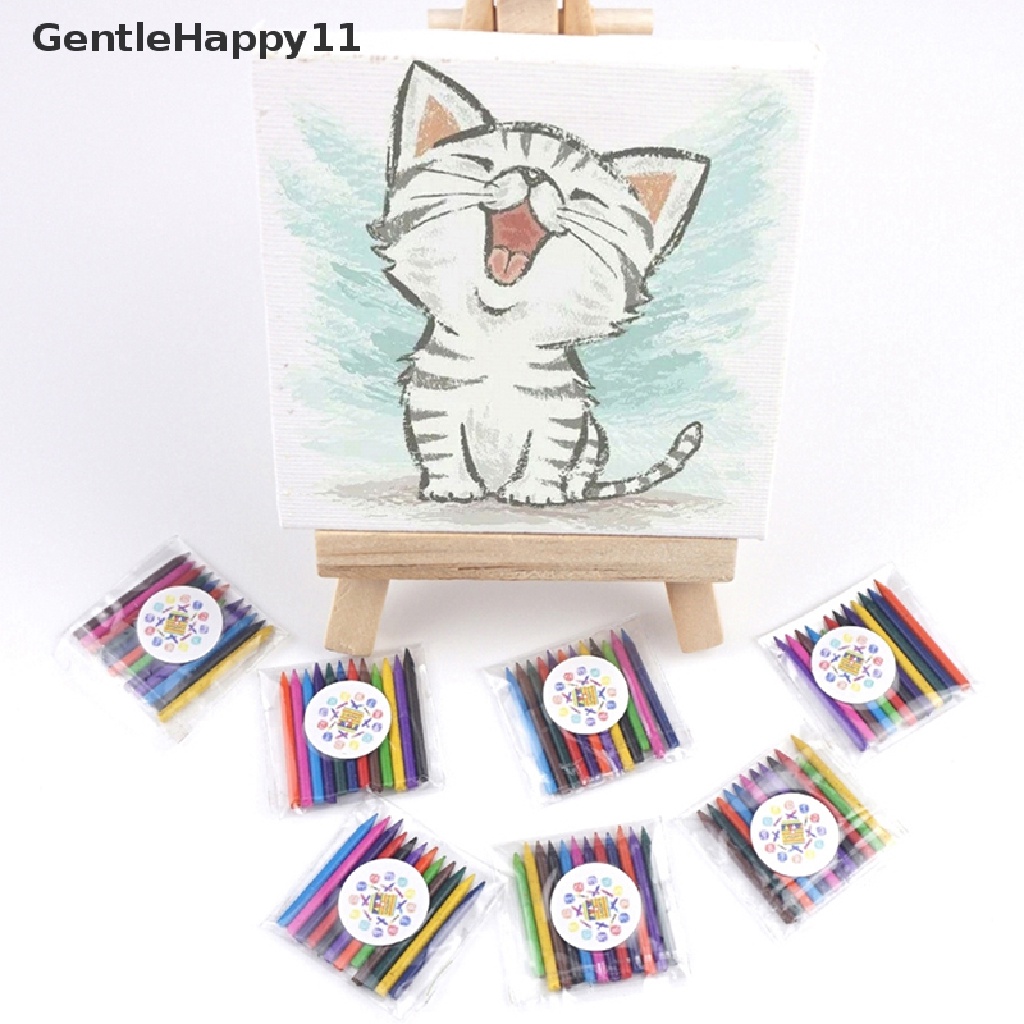 Gentlehappy 1Set 1: 12rumah Boneka Mini Crayon Kotak Cat Air Paint Pen Gambar Kamar Scene Deco id