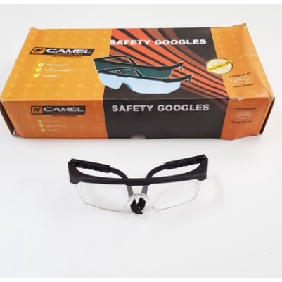 Kaca Mata Grenda CAMEL Bening Frame - Kacamata Clear Lis Panjang Pendek Grinda Safety Google Glasses