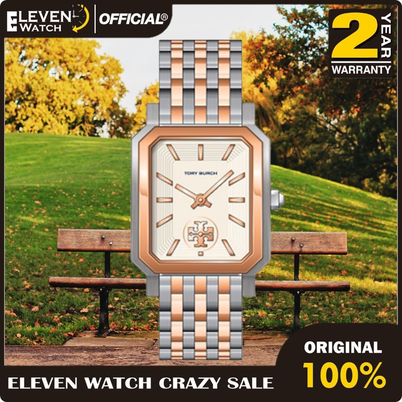 [Promo] Jam Tangan Wanita Tory Burch TBW1509 / TBW-1509 Robinson Two-Tone Rosegold Stainless Steel  