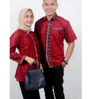 BATIK COUPLE SARIMBIT HEM BLOUSE MEGA MENDUNG/BATIK COUPLE/PRIA/KERIS