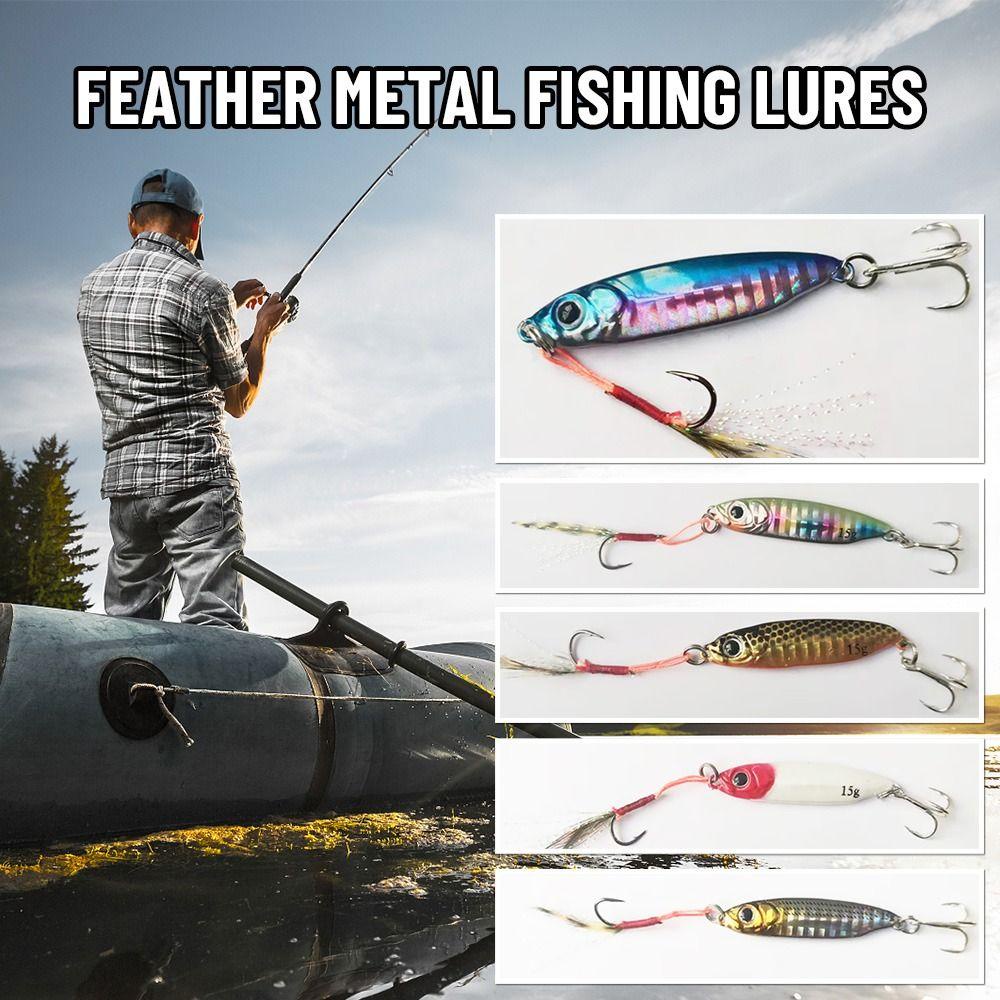 Umpan Pancing Logam Bulu PREVA Top Colorful Spinning Baits 15g/18g Single Hook