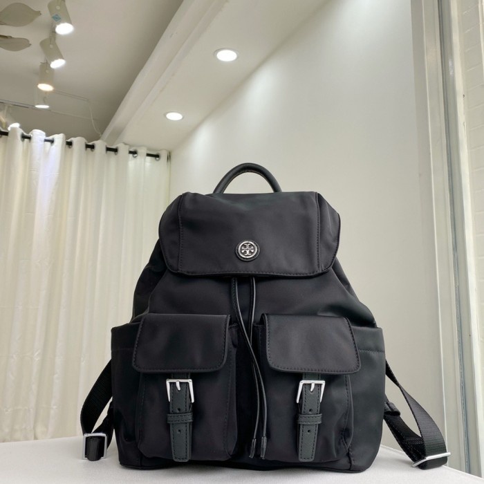 Tory Burch Flap Nylon Backpack