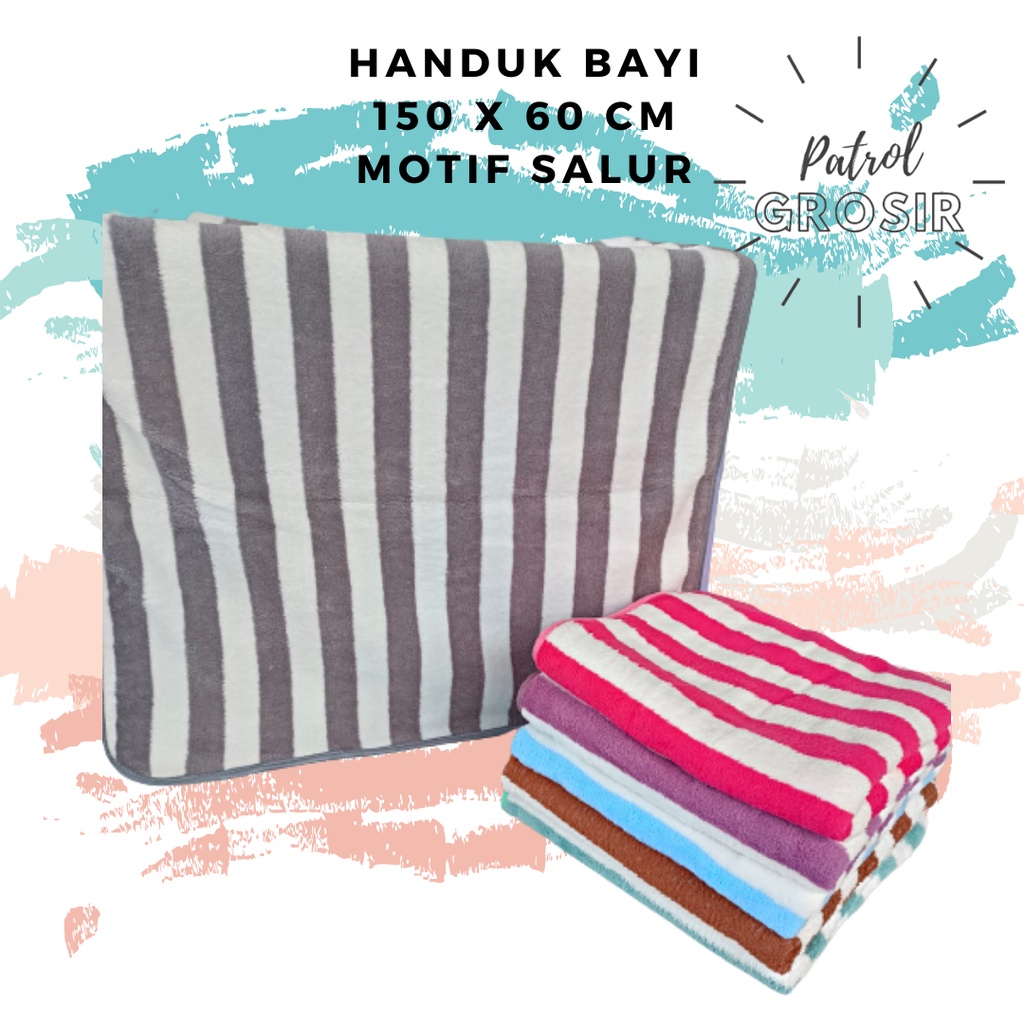 Handuk Bayi | Motif Salur | 150 x 60 cm|