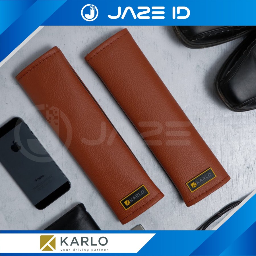 Karlo Cover Seatbelt Premium Mobil Seat Belt Basic Black Hitam
