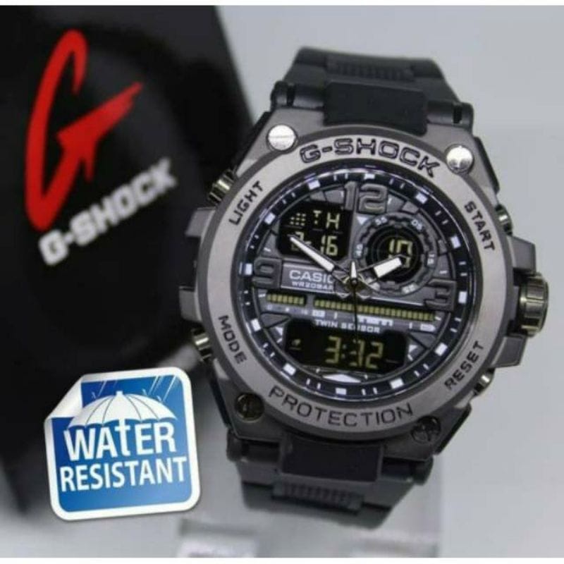 JAM TANGAN PRIA GSHOCK GST-8600 CASIO G SHOCK GST8600 METAL RUBBER ANTI AIR COD