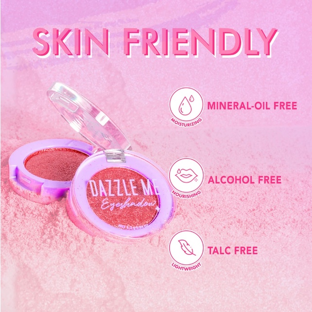 [FREE GIFT] DAZZLE ME Pov &amp; Cutie Pie Eyeshadow Blush Contour / Long Lasting Pigmented