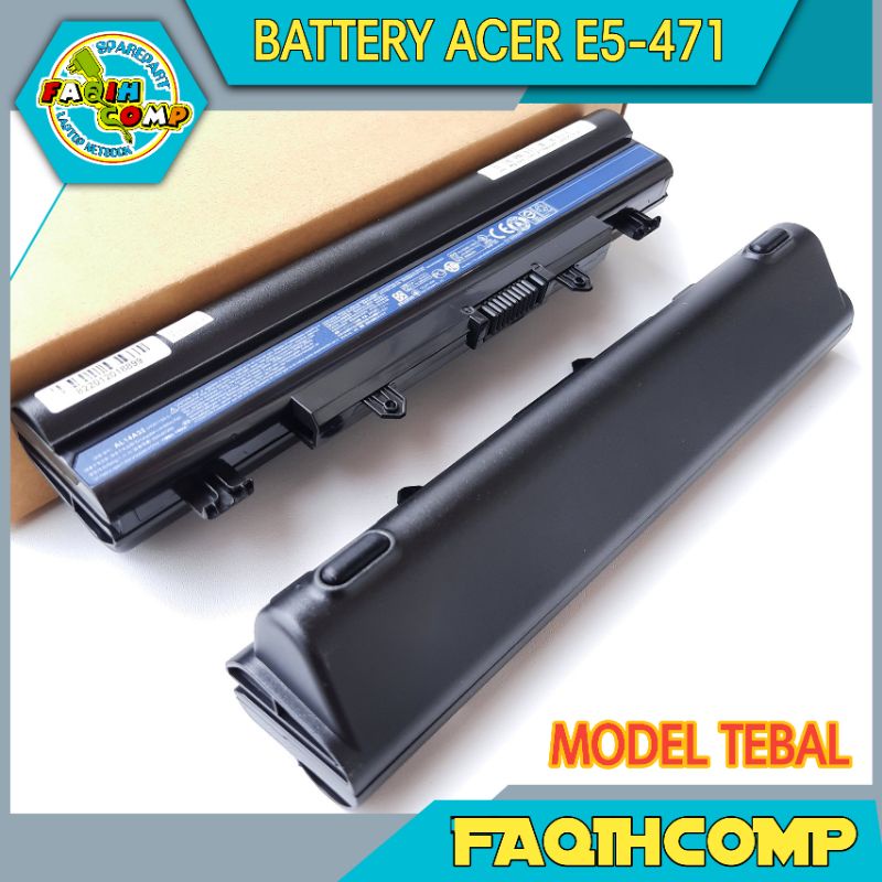 Baterai Laptop Acer Aspire E14 E15 E5-411 E5-421 E5-431 E5-471 E5-471G E5-511 E5-551G E5-571 E5-571G E5-572 E5-521 AL14A32 FAT