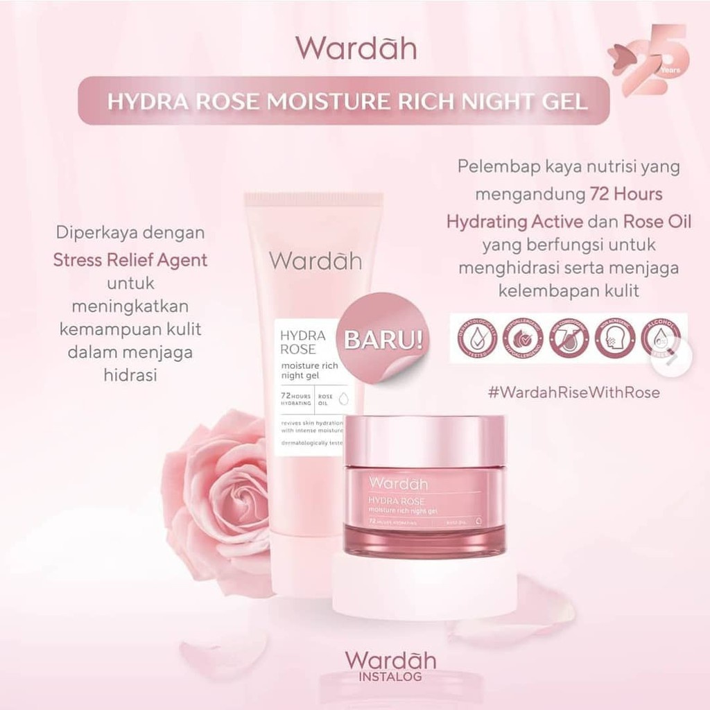 WARDAH HYDRA ROSE MOISTURE RICH NIGHT GEL