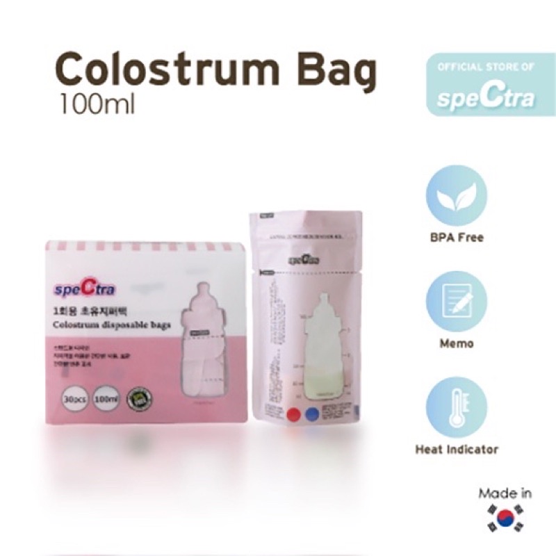 Spectra Colostrum Bags - Kantong ASI 100 ml/Colostrum bag (pink) 100ml