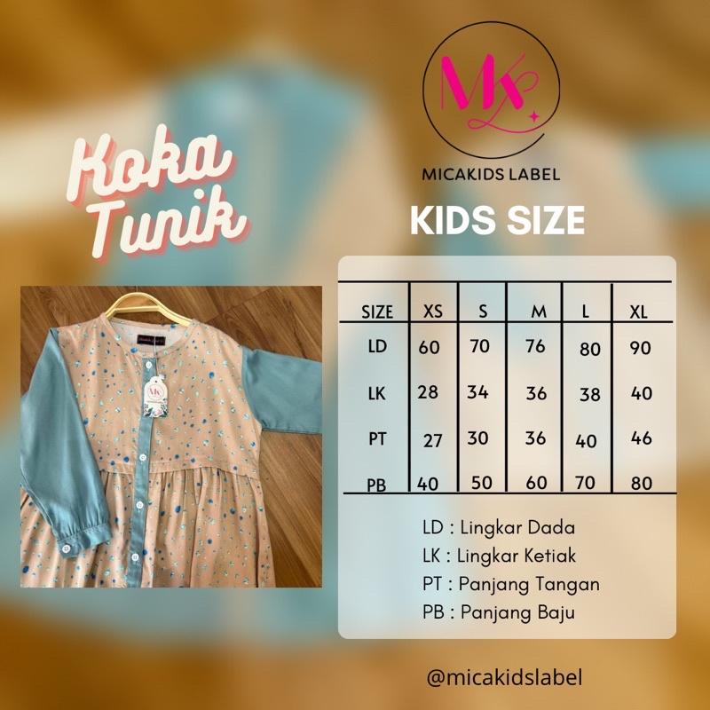 TUNIK COUPLE IBU DAN ANAK TUNIK KOMBINASI POLOS MOTIF KOKA TUNIK