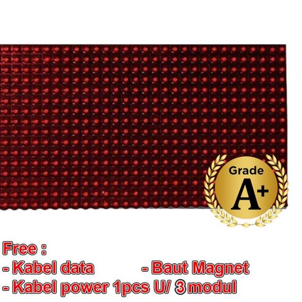 MODUL P10 MERAH RUNNING TEXT OUTDOOR TALLED