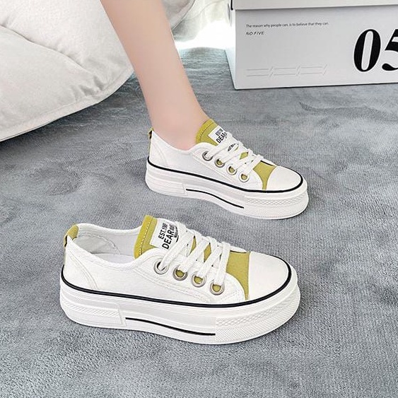 TBIG [COD] Sepatu Sneakers DONNAS Sepatu Kanvas Import Wanita Sepatu Korea Style Sekolah Kuliah