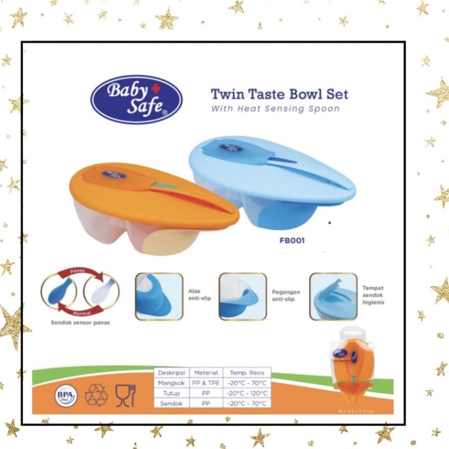 BABY SAFE Twin Taste Feeding Bowl Set FB001