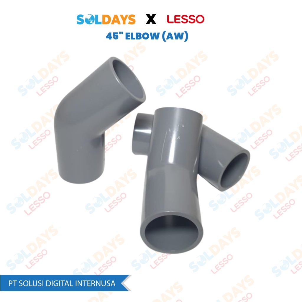 Lesso 45 inch Elbow (AW) 1 inch / 45&quot; Elbow (AW) 1&quot; / Sambungan Pipa Lesso / PVC Fittings