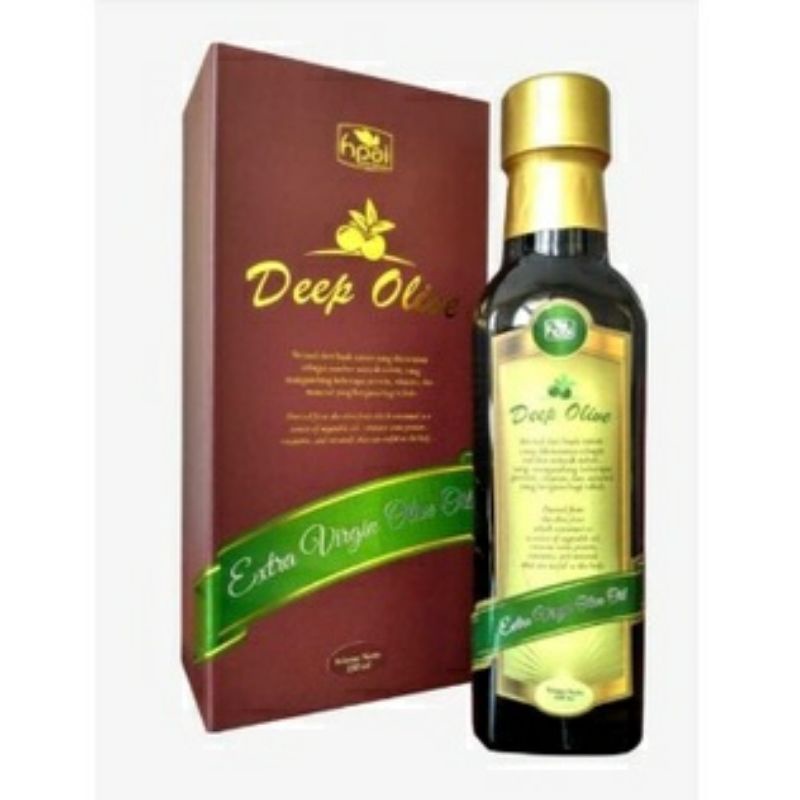 Deep olive extra virgin olive oil minyak zaitun HNI HPAI