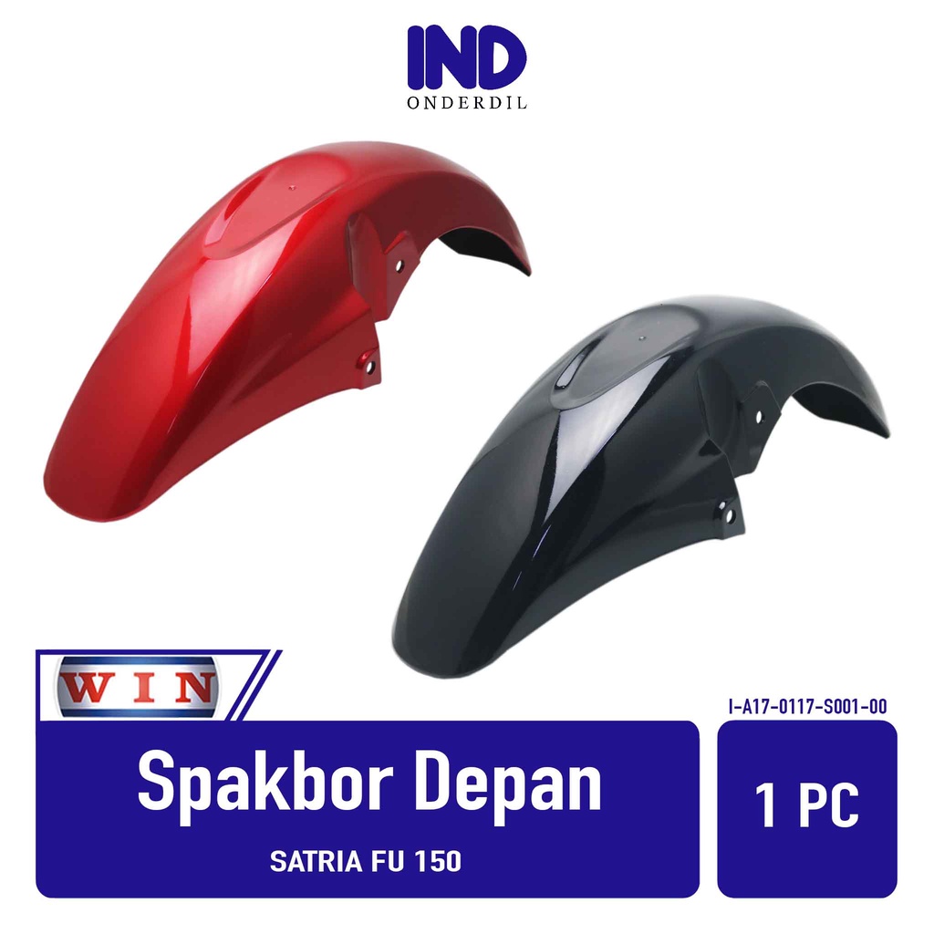 Spakbor-Spakboard-Slebor-Spak Bor-Board-Cecepet Depan-Front Merk WIN Satria FU 150 Lama-Old Hitam-Merah Maroon