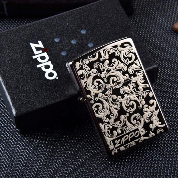 Korek Api Zippo Batik Black Ice Grade Ori