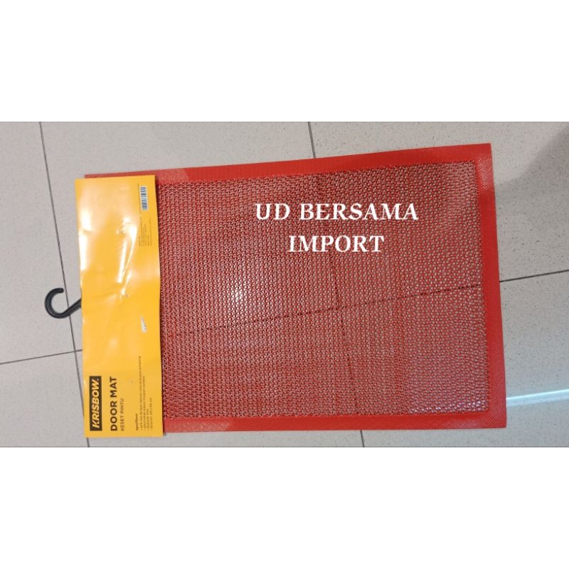 KRISBOW Keset Pintu PVC/Anti Slip/Anti Licin/Doormat - Merah