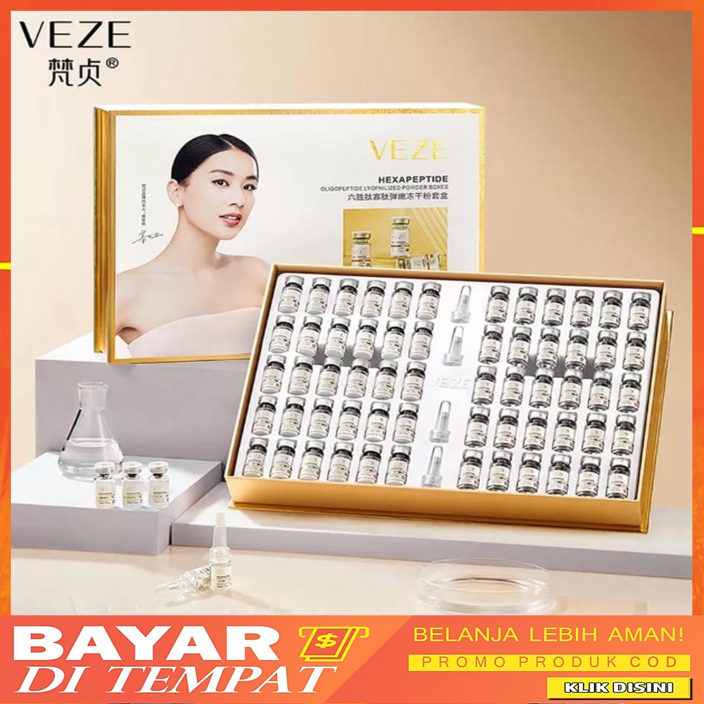 Veze Hexapeptide Set Serum Wajah Esensi Antikerut Pelembab Pengecil Pori-pori