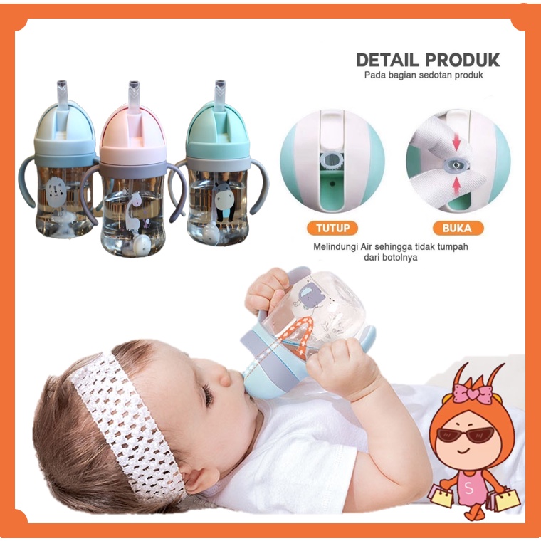 Reseller Welcome - Bo5598 Botol Minum Bayi Gelas Anak Balita Training Cup Dengan Pegangan Tangan / B