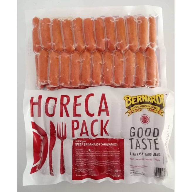 

Bernardi Horeca Sosis Sapi 1kg Beef Breakfast Sausage Horeca Pack