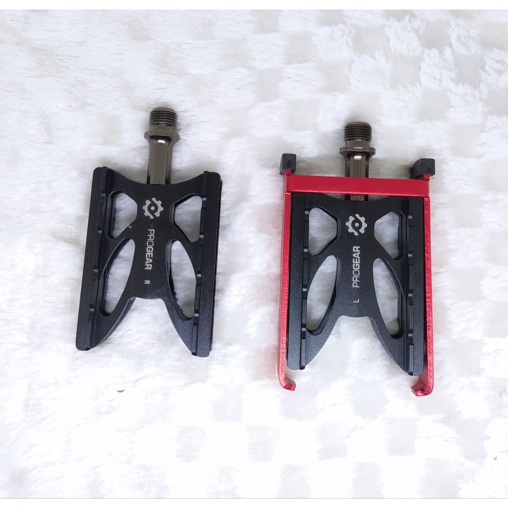 Progear Pedal Model PG-ST029 Bearing Black dan Red Axle