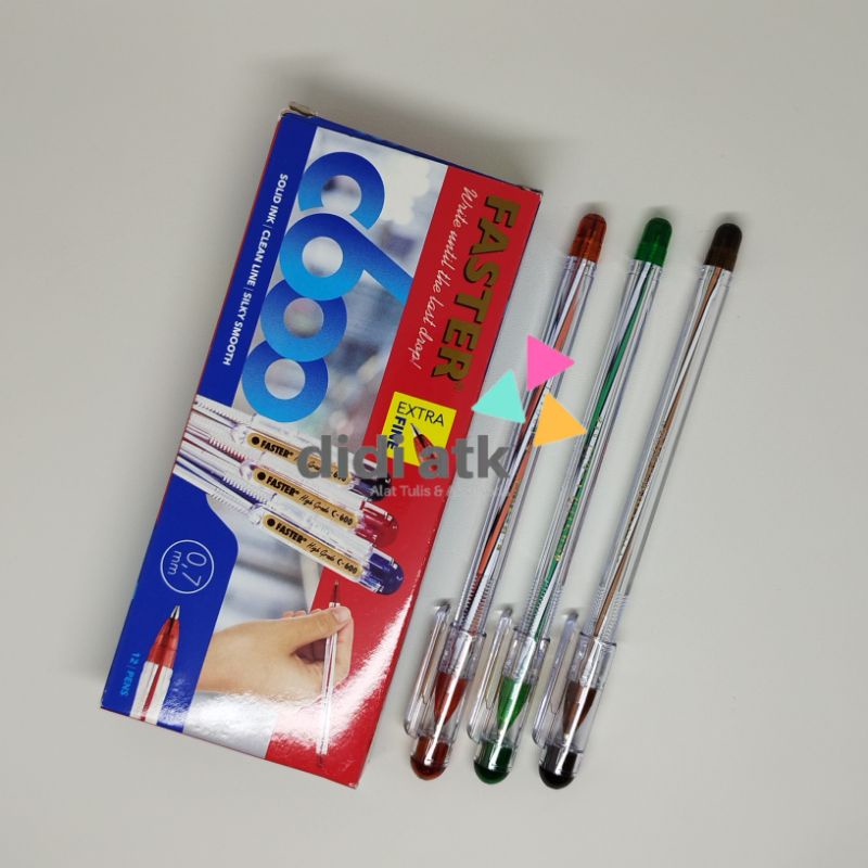 

Pulpen Faster C600 Extra Fine 0.7mm 1 Pak (12 Pcs)