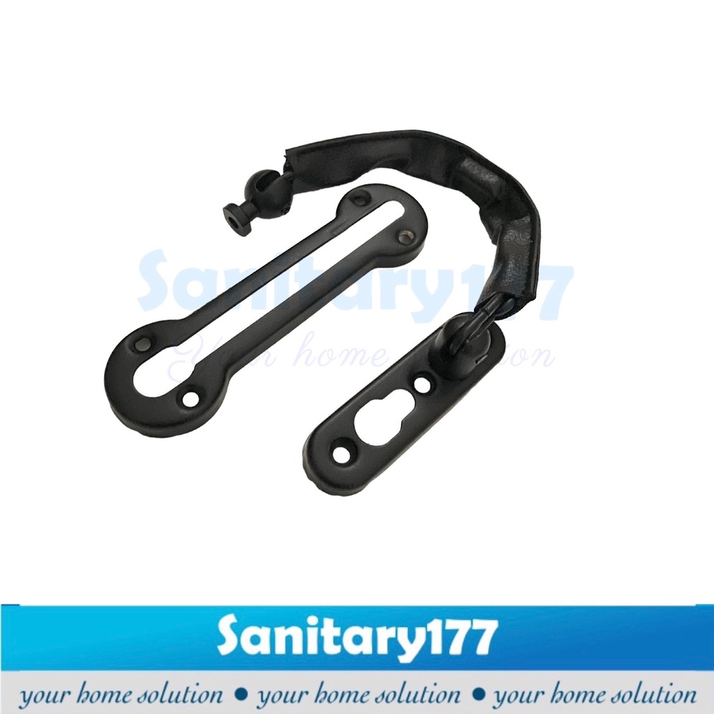 Grendel Rantai Pintu Stainless 54s-Door Chain Kunci safety lock kunci double hitam stenles hotel apartemen apartement kos kost gembok lock