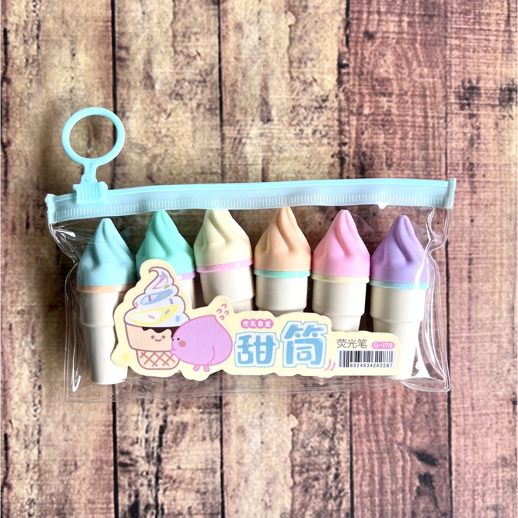 

Highlighter Ziplock set Q -173 Ice Cream - Set Highlighter Ice Cream isi 6