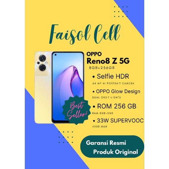 [NEW] OPPO Reno8 Z 5G 8 GB/256 GB [64 AI Potrait Camera, Dual Orbit Lights, QSD 695 (5G)]