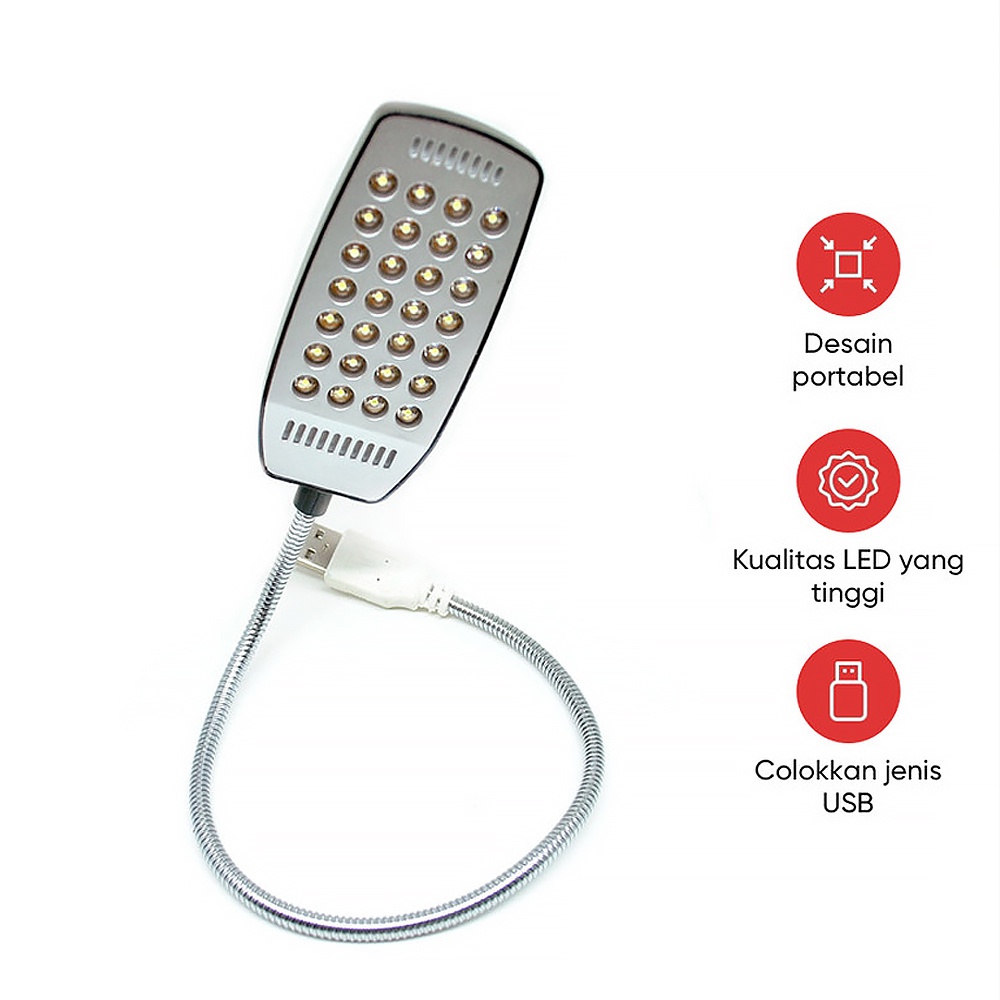 Lampu USB / Lazy Lamp LED 28 dengan Modul ON/OFF