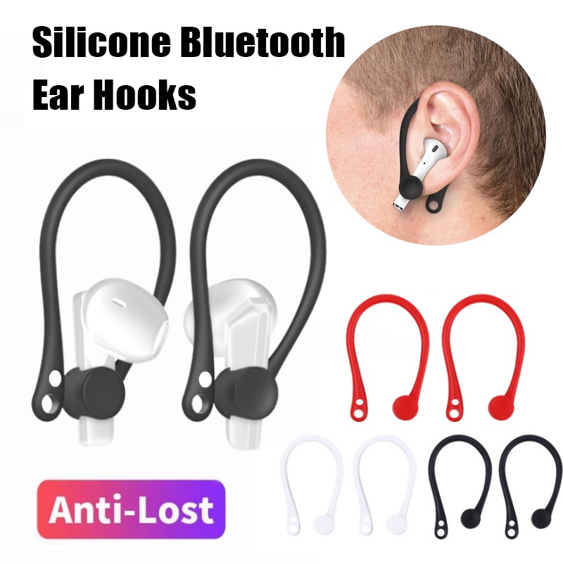 1 Pasang Kait Telinga Bahan Silikon Anti Hilang Untuk Airpods 1 2