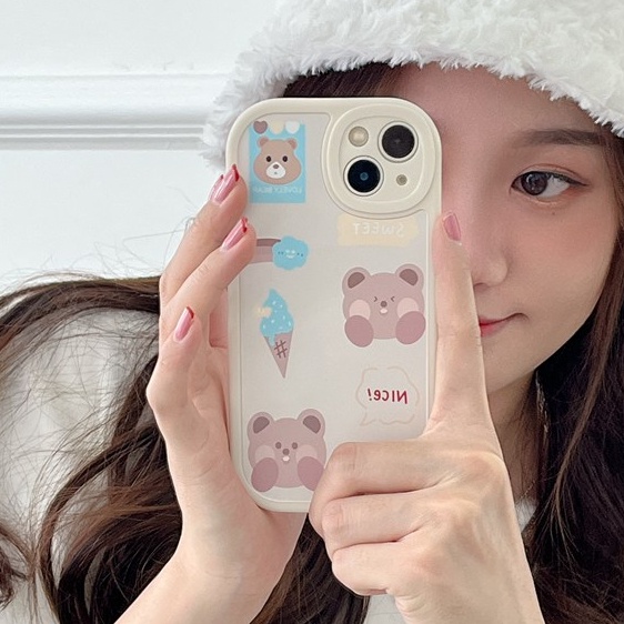 Cute Ice Gream Soft Case Samsung A20S A30 A12 A22 A03S A32 A13 A21S A10S A11 M11 A31 A32 A33 A23 A50S A30S A51 A52 A53 A70 A72 A73 A71 S20 S21 S22 Plus Ultra Phone Case