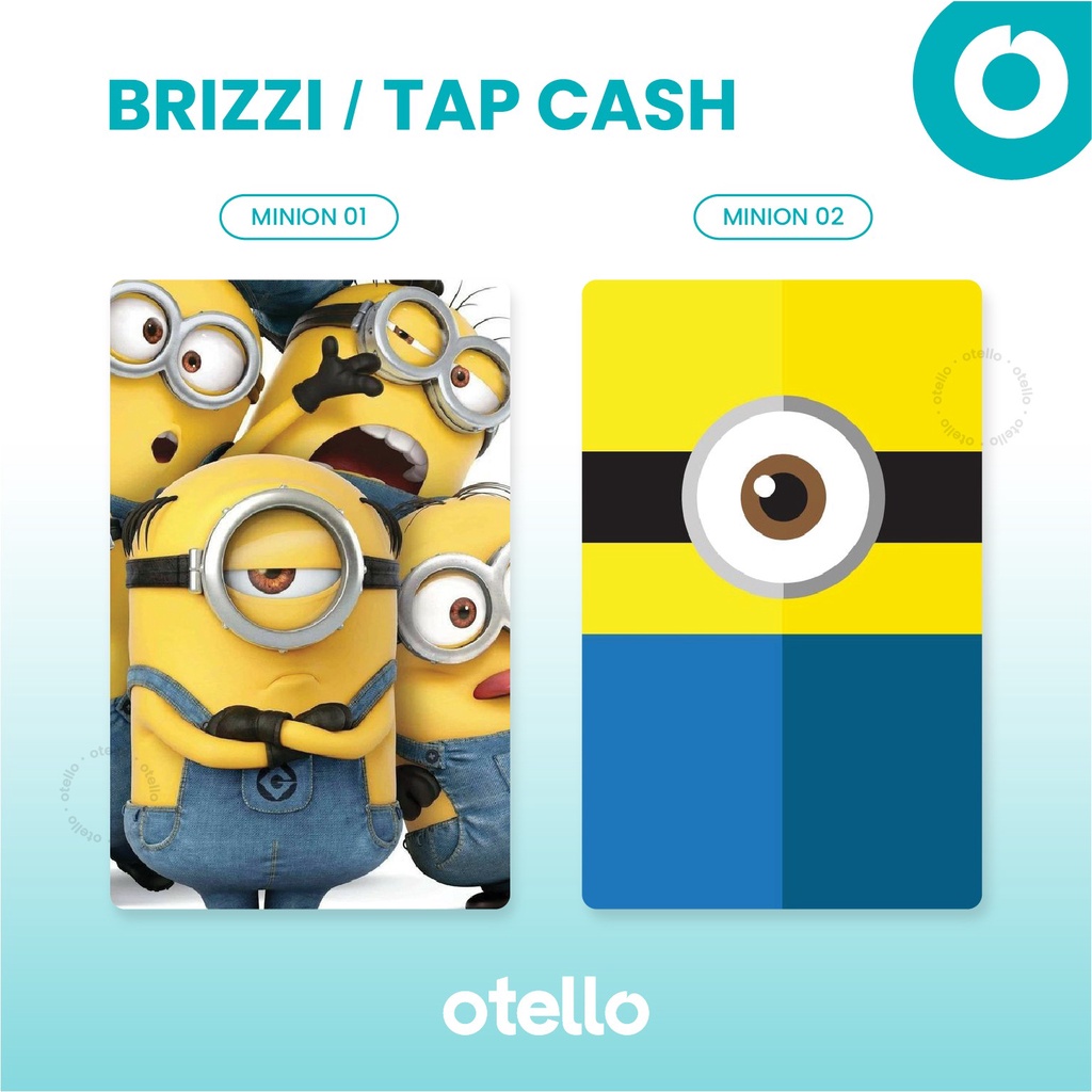 Minion eMoney Flazz Tap Cash Brizzi Kartu Custom Minions eToll Card UV Print Minions