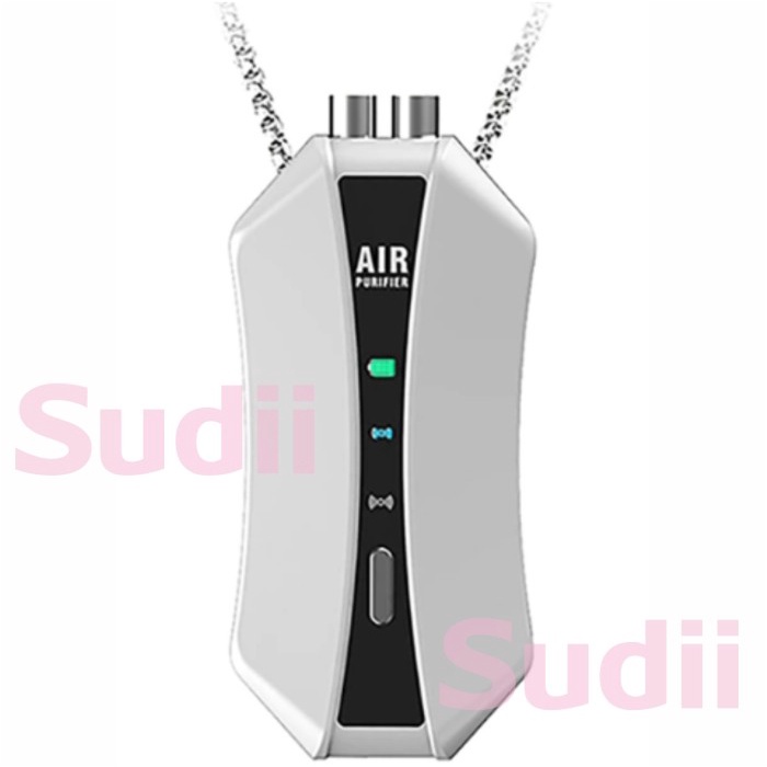 TERBARU Air Purifier Necklace / Kalung Pembersih Udara Portable Mini M10 Aolon - Putih