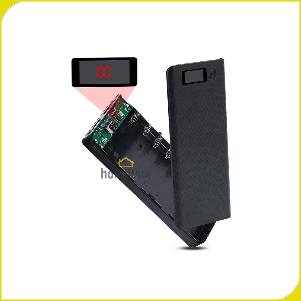 Power Bank Case 8x18650 2 Port + Display ROVTOP DIY A8 Black