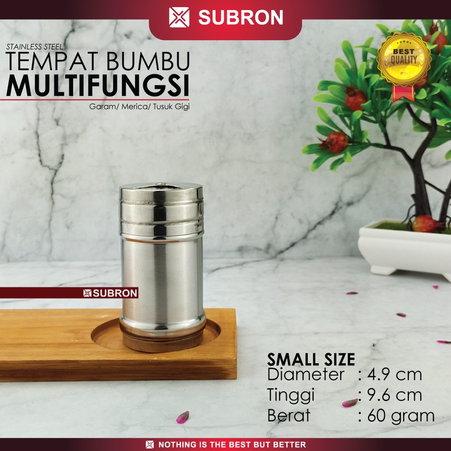 Pepper Shaker Tempat Bumbu Lada garam Tusuk Gigi Stainless - SUBRON