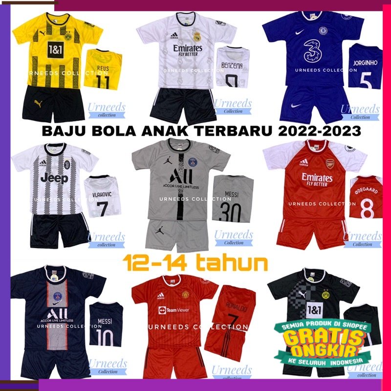 SPESIAL PIALA DUNIA COD / BAJU BOLA ANAK 12+++ TAHUN / SETELAN BAJU BOLA ANAK TERBARU 2021 / SET BAJ