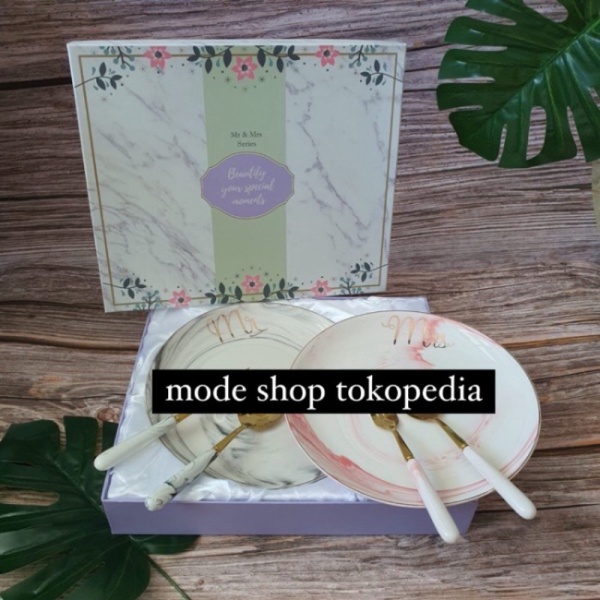 

Jual Wedding Gift Set Marble Plate 6 Pcs / Set Hadiah Piring Mewah Marble Diskon